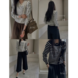 MR Striped Knit Top