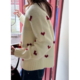 MB Zip-Up Heart Cardigan